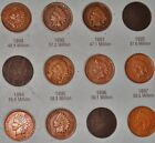 New Listingindian head penny lot  23 coins Very Fine Full Liberties 1862-1908