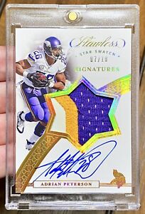 2020 Panini Flawless ADRIAN PETERSON #7/10 Star Swatch Signatures Patch Auto