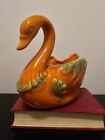Vintage Hull Pottery Orange Swan