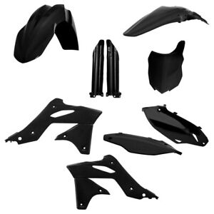 Acerbis Full Plastic Kit Black For Kawasaki KX250F 2013-2016 (For: 2013 KX250F)