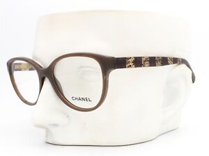 Chanel 3292 1484 Eyeglasses Glasses Milky Brown Lace Gold CC Logo 52-16-140