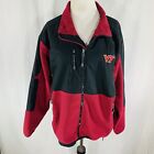 Vintage 90s Virginia Tech NCAA Basketball Bugundy Fleece Jacket Size Large