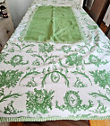 Stunning Hand Crafter Toile Easter Tablecloth Rectangle Bunny Chics Gingham