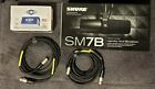 Shure SM7B Dynamic Microphone CL-1 Cloudlifter & Pair of 15ft Cables NEW