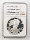 1986 S ($1) American Silver Eagle Proof 1oz Coin | NGC PF69 UC (New Slab)
