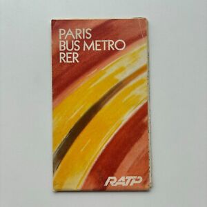 1986 RATP Plan metro bus RER Paris