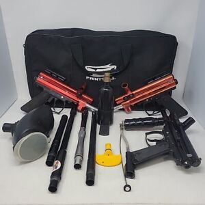 Paintball Spyder Compact Deluxe Marker Lot With Accessories Untested For Parts
