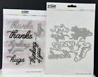 The Stamp Market SIMPLE SENTIMENTS Thanks Hugs Greetings Rubber Stamps Dies