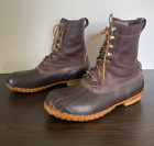 LL Bean Men’s Boots made in Maine Brown Leather Hunting Duck Boots Size 12