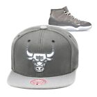 Mitchell & Ness Chicago Bulls Snapback Hat Jordan Retro Cool Grey 11 Flint 14