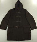Vintage Gloverall Duffle Coat Mens 44 Brown Horn Button Flannel Heavyweight Wool