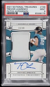 2021 National Treasures #156 Trevor Lawrence RPA RC Patch AUTO 10/99 PSA 9 MINT