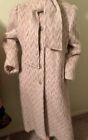 Vtg 1970s Irving Posluns Wool/mohair Long Lined Coat Bust 40” Taupe/ivory