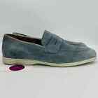 Gentle Souls by Kenneth Cole Men's Stuart Baby Blue Suede Penny Loafers Size 12