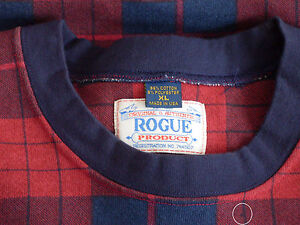 Vintage Rogue Products Long Sleeve Pullover Plaid Sweater Size XL