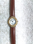 Wrangler Quartz Watch Women Silver Dial Leather Band New Battery Working Great