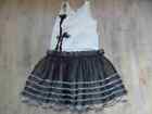 ELIANE ET LENA beautiful dress with tulle skirt cream black size 10 J new BI417