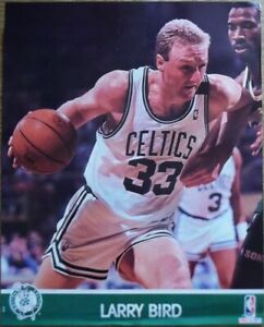 Larry Bird 1991 original NBA Hoops Poster 16x20 Boston Celtics Not a Reprint