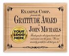 Recognition Award Plaque WITH YOUR LOGO Custom Appreciation Gift For Employee