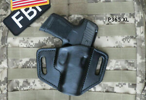 For Sig Sauer P365 XL, Leather Holster,Pancake, Sweat Shield, Made in USA, 365XL