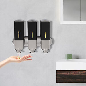 New ListingBathroom Shower Soap shampoo conditioner dispenser organizer 3 bottle wall mount