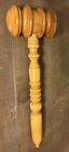SUPERB ANTIQUE TURNED WOOD JUDGE'S CHAIRMAN'S AUCTIONEER'S  GAVEL