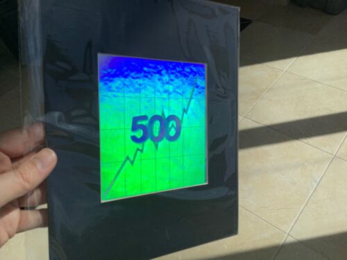 **Rare** Embossed Hologram - S&P 500 Index - Stock Market - Vintage - Art