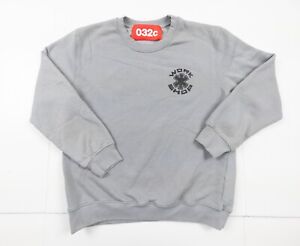 032C Sweatshirt Adult Medium Gray Crewneck Pullover Long Sleeve Sweater Mens