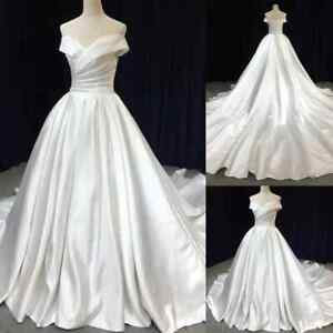 Vintage Satin Wedding Dresses Sleeveless Ruching A Line Sweep Train Bridal Gowns