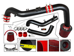 07-10 Scion tC Coupe 2.4 L4 Matte Black COLD AIR INTAKE KIT+ RED Filter (For: 2007 Scion tC)