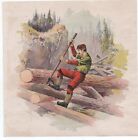 Large 1890s Trade Card / Sign for Lumberman's Shoe's from Boston Rubber Shoe Co