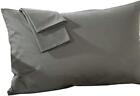 Travel Pillow Case 12x16 Size Egyptian Cotton Set of 2 Zipper Closure Toddler...
