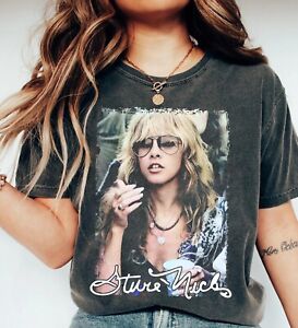 Stevie Nicks Fleetwood Mac band 90s Rare design short sleeve T shirt NH9398