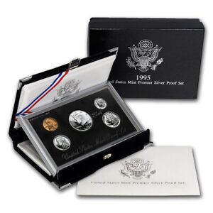 1995 S US Silver Premier Proof Set Comes in Original US mint  - Free Shipping