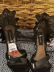 BCBG LIMITED EDITION Women’s  BLACK Heels RUFFLE LACE Size 7 ONLY $5 Shipping
