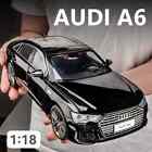 1:18 Diecast Alloy Audi A6L Car Model Sounds Lights Toy Vehicle Collectible Gift
