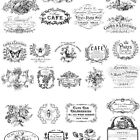 Rub On Furniture Transfers CLASSIC VINTAGE LABELS Furniture Decals Transfer Text