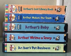 Kids VHS Lot ~ 5 Arthur VCR Tapes ~ PBS Random House ~ Marc Brown ~ CINAR WGBH