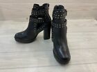 Steve Madden Frank Ankle Boots, Women's Size 8 M, Black Leather NEW MSRP $135