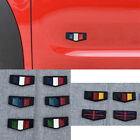Black National Flags Metal Car Fender Rear Trunk Emblem Badge Decals Sticker