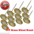 50 Rotary Brass Wire Brush Wheel Dremel 3000 4000 1/8