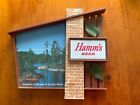 HAMM'S BEER ADVERTISING WALL SIGN PLAQUE CABIN ON LAKE USA