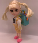 BJD Mini 6” Girl Doll Pigtail Blonde Hair 1/8  Unknown Brand Plastic Ball Joint
