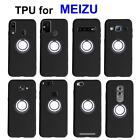Black TPU shell cover with ring for MEIZU - silicone case for all models