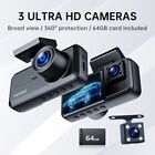 JOMISE 3 Channels 1080P Dash Cam Front and Inside Night Vision Car Camera Taxi