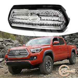 For 2016-2023 Toyota Tacoma Front Bumper Grille Assembly Chrome Molding (For: 2021 Tacoma)