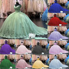 Sweet 15 16 Quinceanera Dresses Off Shoulder Prom Party Princess Ball Gowns