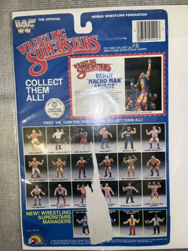 WWF Wrestling Superstars RAND MACHO SAVAGE Bio File Card Cardback LJN