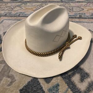 Summit Hat White Mexico Western Cowboy Size 7 1/8