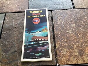 1950s Florida Gulf Tourgide Vacation Map